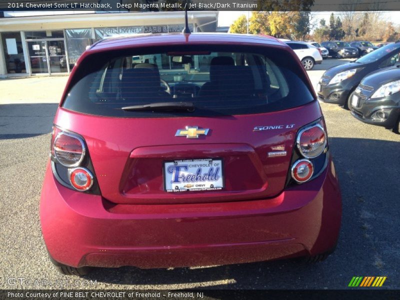 Deep Magenta Metallic / Jet Black/Dark Titanium 2014 Chevrolet Sonic LT Hatchback