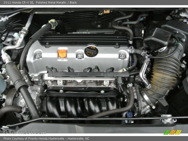 Polished Metal Metallic / Black 2011 Honda CR-V SE