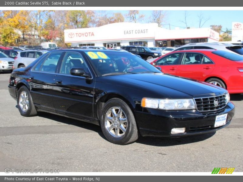 Sable Black / Black 2000 Cadillac Seville STS