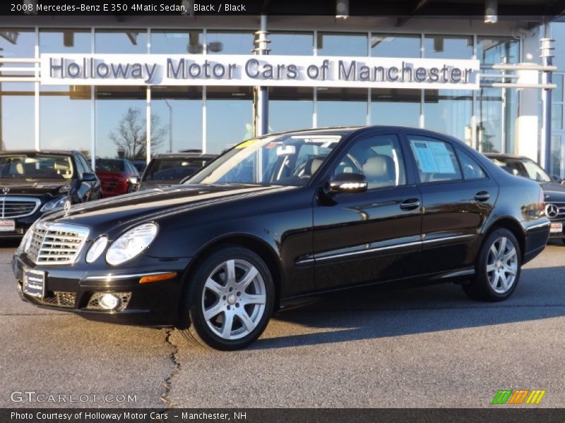 Black / Black 2008 Mercedes-Benz E 350 4Matic Sedan