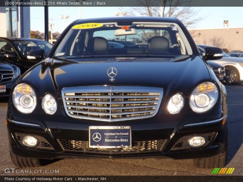 Black / Black 2008 Mercedes-Benz E 350 4Matic Sedan