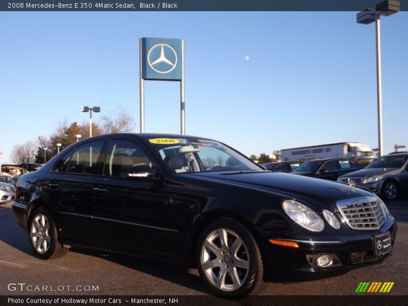 Black / Black 2008 Mercedes-Benz E 350 4Matic Sedan
