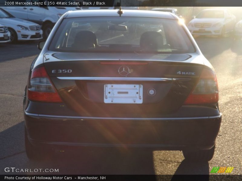 Black / Black 2008 Mercedes-Benz E 350 4Matic Sedan