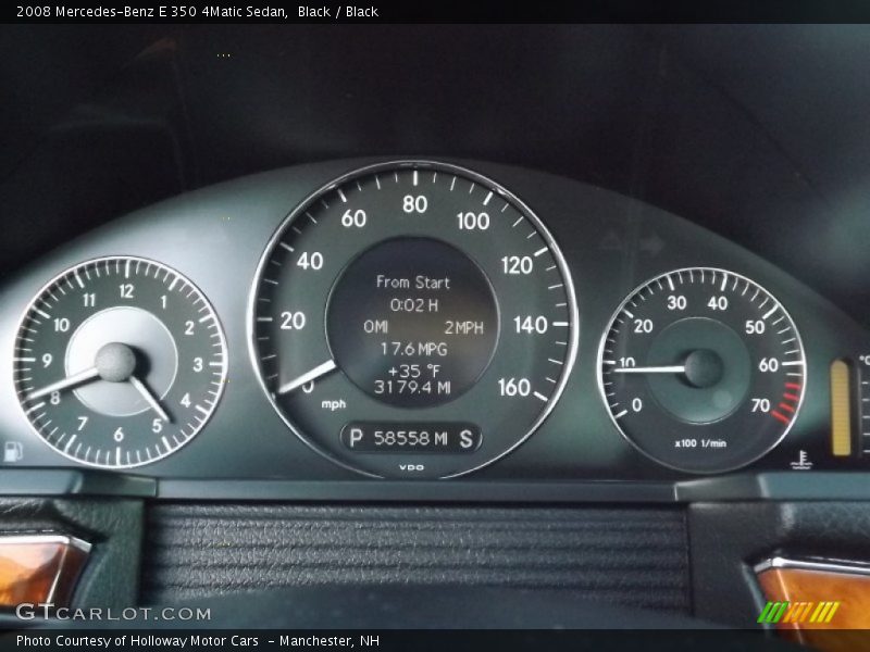 Black / Black 2008 Mercedes-Benz E 350 4Matic Sedan