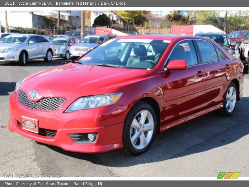 Barcelona Red Metallic / Dark Charcoal 2011 Toyota Camry SE V6