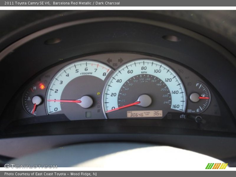 Barcelona Red Metallic / Dark Charcoal 2011 Toyota Camry SE V6
