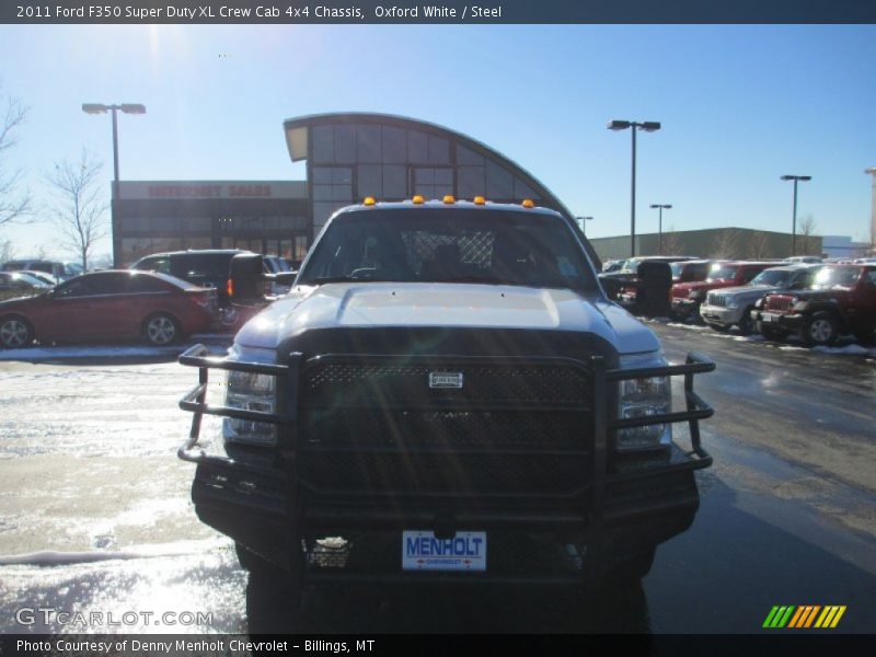Oxford White / Steel 2011 Ford F350 Super Duty XL Crew Cab 4x4 Chassis