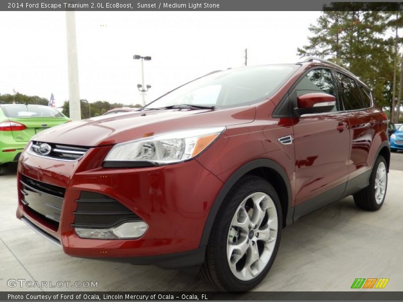 Sunset / Medium Light Stone 2014 Ford Escape Titanium 2.0L EcoBoost