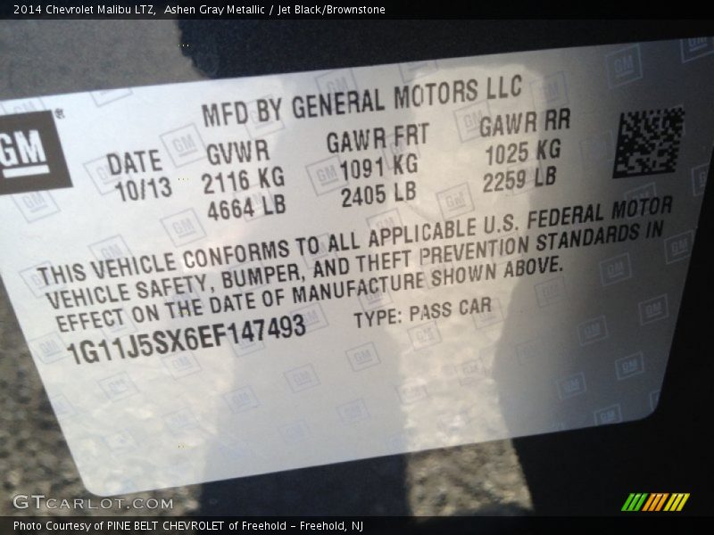 Ashen Gray Metallic / Jet Black/Brownstone 2014 Chevrolet Malibu LTZ