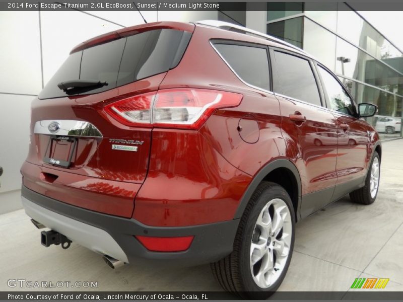 Sunset / Medium Light Stone 2014 Ford Escape Titanium 2.0L EcoBoost