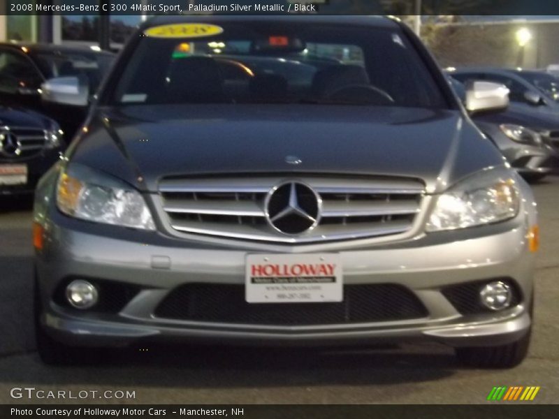 Palladium Silver Metallic / Black 2008 Mercedes-Benz C 300 4Matic Sport