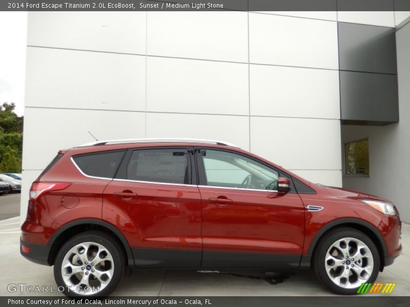 Sunset / Medium Light Stone 2014 Ford Escape Titanium 2.0L EcoBoost