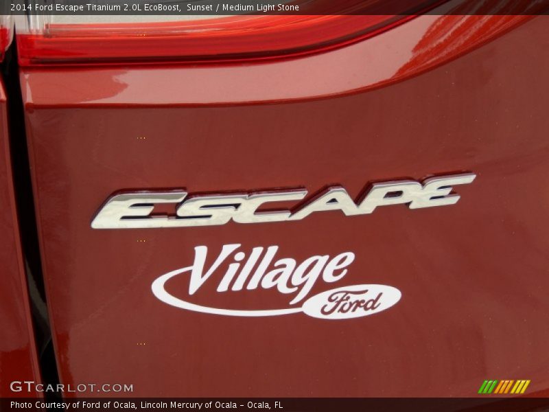 Sunset / Medium Light Stone 2014 Ford Escape Titanium 2.0L EcoBoost