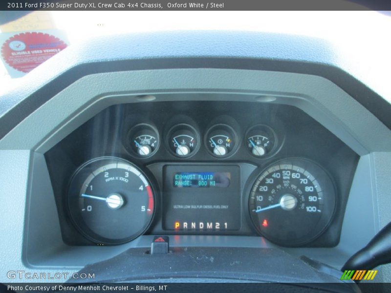 Oxford White / Steel 2011 Ford F350 Super Duty XL Crew Cab 4x4 Chassis