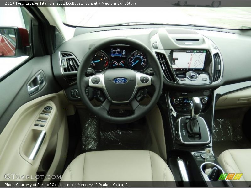 Sunset / Medium Light Stone 2014 Ford Escape Titanium 2.0L EcoBoost