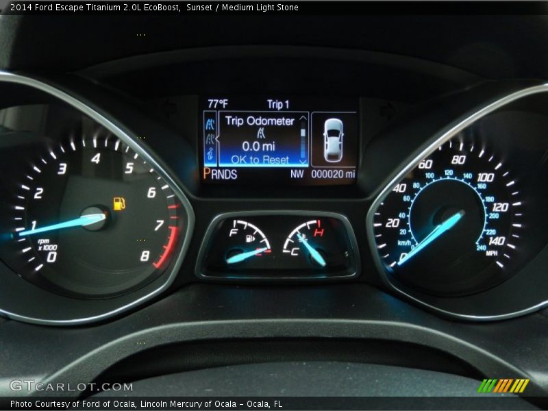 Sunset / Medium Light Stone 2014 Ford Escape Titanium 2.0L EcoBoost