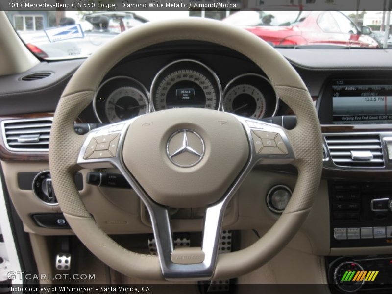 Diamond White Metallic / Almond/Mocha 2013 Mercedes-Benz CLS 550 Coupe