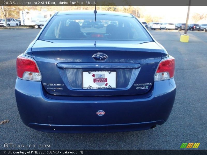 Marine Blue Pearl / Black 2013 Subaru Impreza 2.0i 4 Door