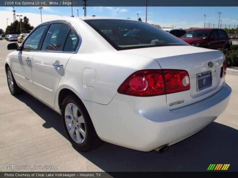 White / Beige 2006 Kia Optima LX V6