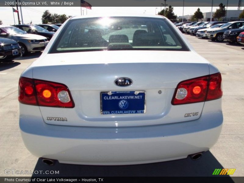 White / Beige 2006 Kia Optima LX V6