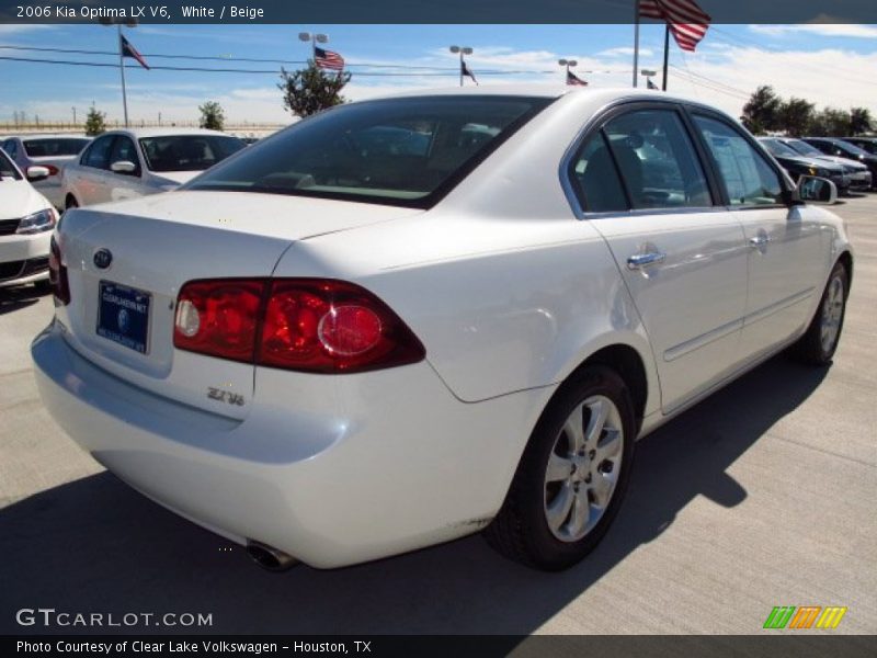 White / Beige 2006 Kia Optima LX V6