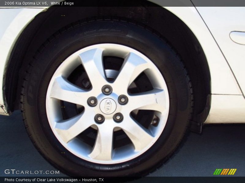 White / Beige 2006 Kia Optima LX V6