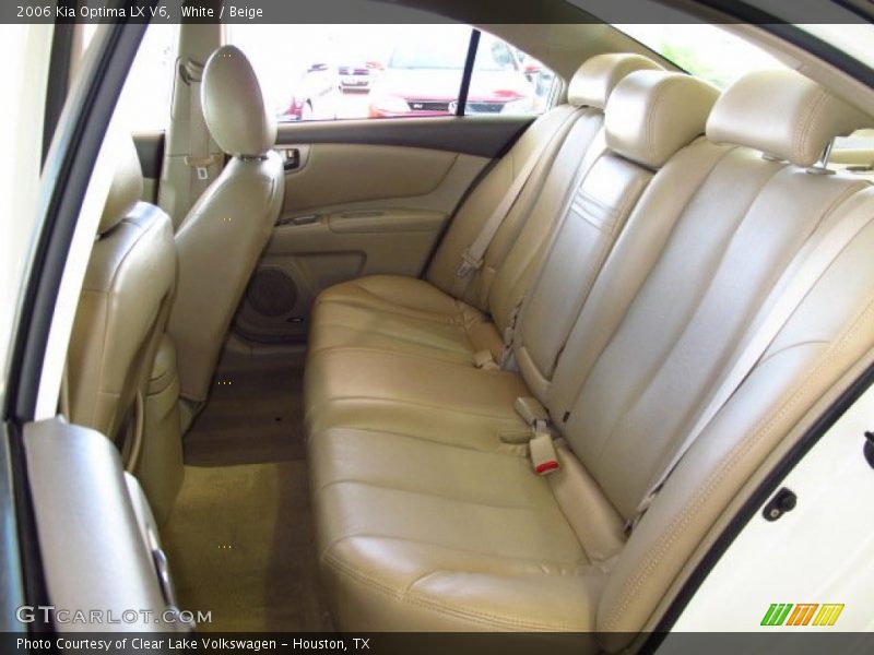 White / Beige 2006 Kia Optima LX V6