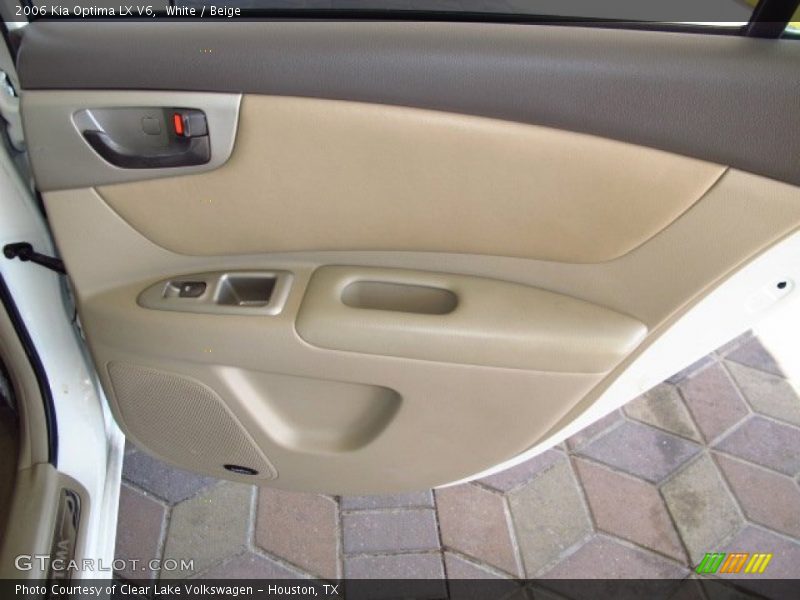 White / Beige 2006 Kia Optima LX V6
