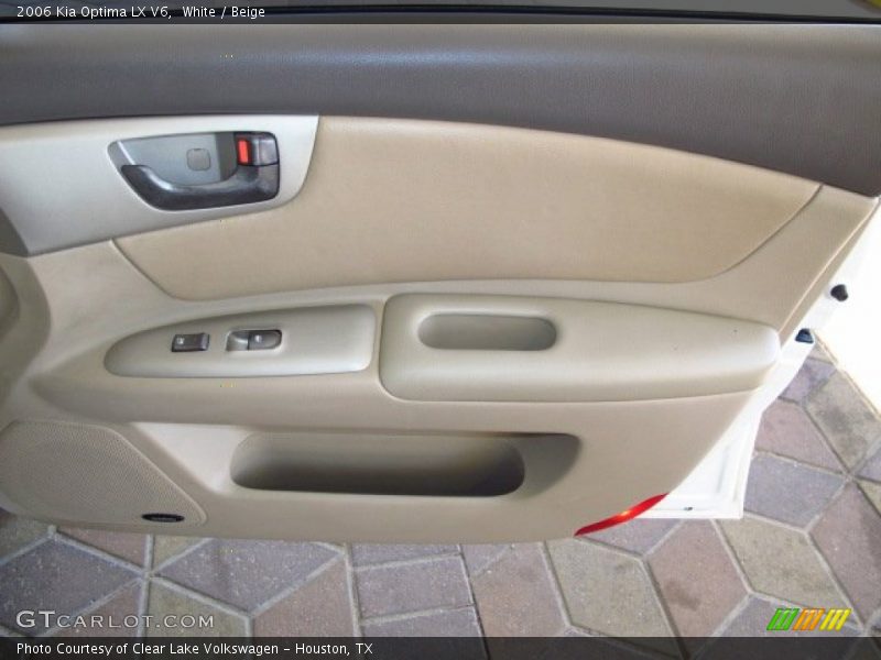 White / Beige 2006 Kia Optima LX V6