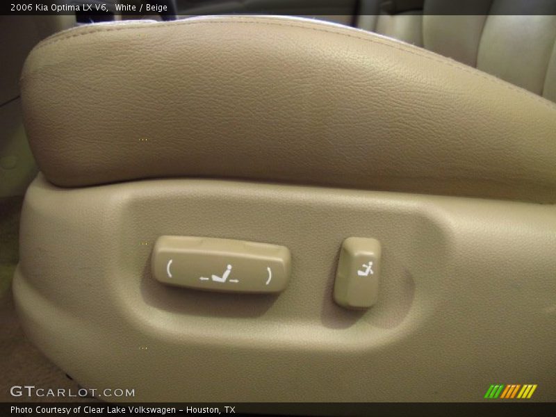 White / Beige 2006 Kia Optima LX V6