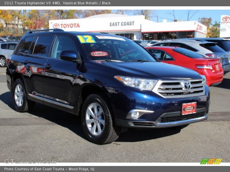 Nautical Blue Metallic / Black 2012 Toyota Highlander V6 4WD