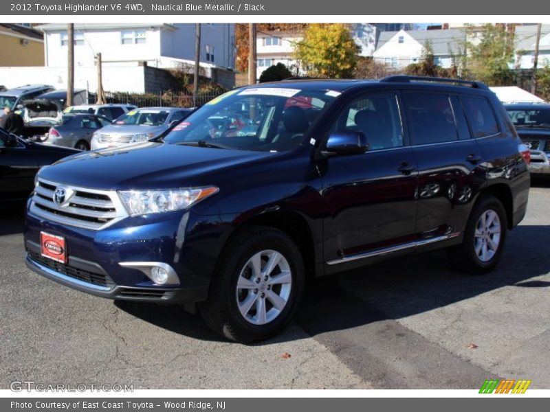 Nautical Blue Metallic / Black 2012 Toyota Highlander V6 4WD