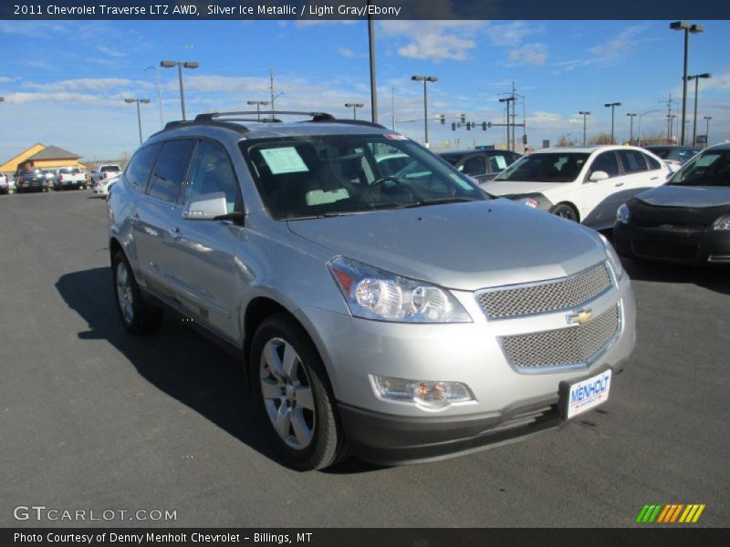 Silver Ice Metallic / Light Gray/Ebony 2011 Chevrolet Traverse LTZ AWD