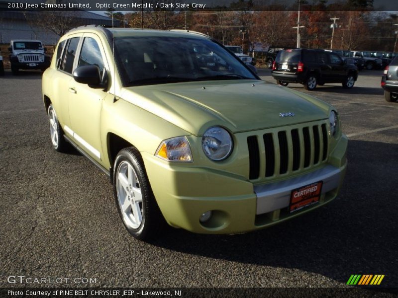 Optic Green Metallic / Dark Slate Gray 2010 Jeep Compass Limited