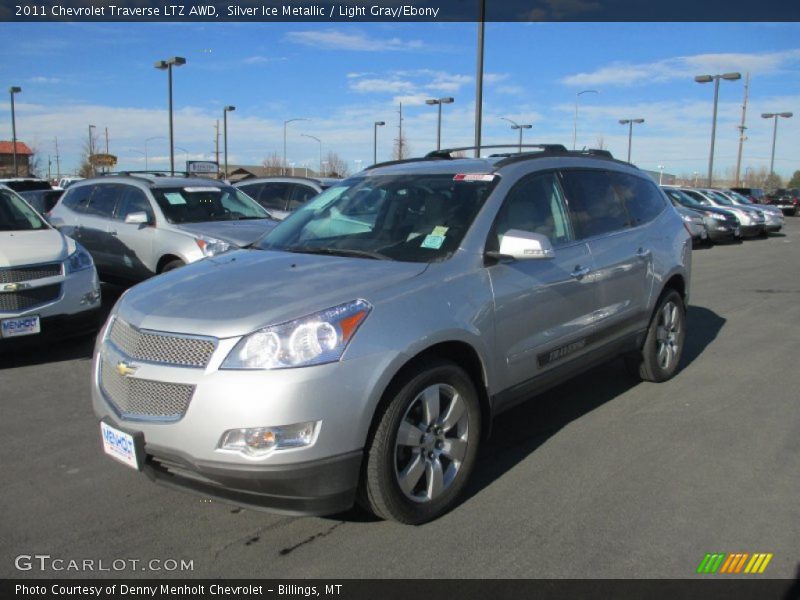 Silver Ice Metallic / Light Gray/Ebony 2011 Chevrolet Traverse LTZ AWD