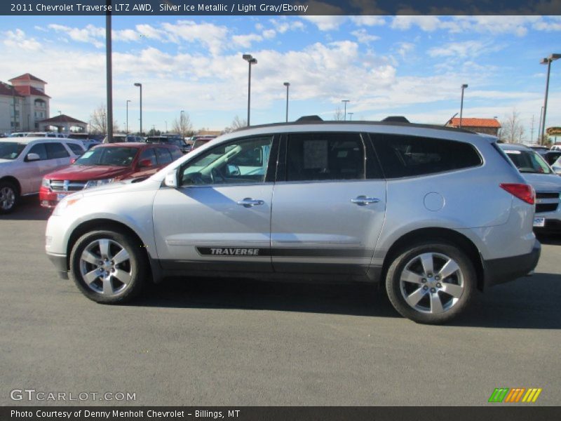 Silver Ice Metallic / Light Gray/Ebony 2011 Chevrolet Traverse LTZ AWD