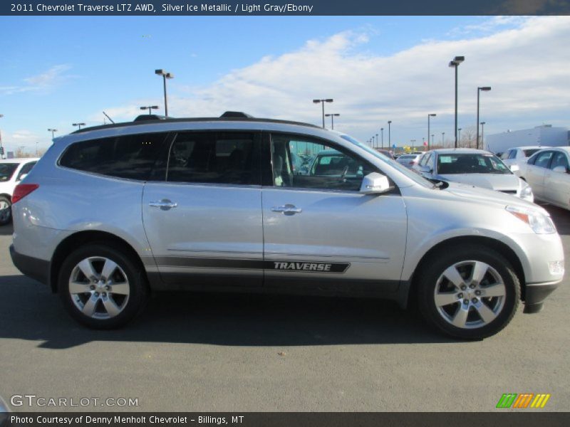 Silver Ice Metallic / Light Gray/Ebony 2011 Chevrolet Traverse LTZ AWD