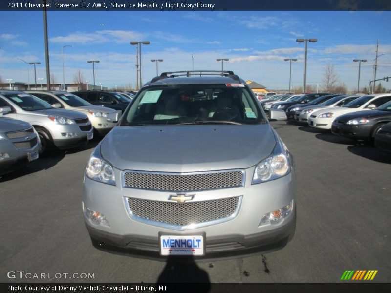 Silver Ice Metallic / Light Gray/Ebony 2011 Chevrolet Traverse LTZ AWD