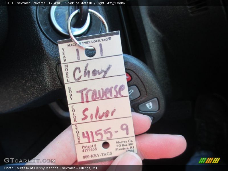 Silver Ice Metallic / Light Gray/Ebony 2011 Chevrolet Traverse LTZ AWD