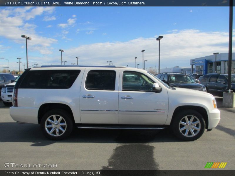 White Diamond Tricoat / Cocoa/Light Cashmere 2010 GMC Yukon XL Denali AWD