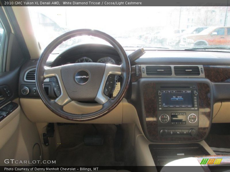 White Diamond Tricoat / Cocoa/Light Cashmere 2010 GMC Yukon XL Denali AWD