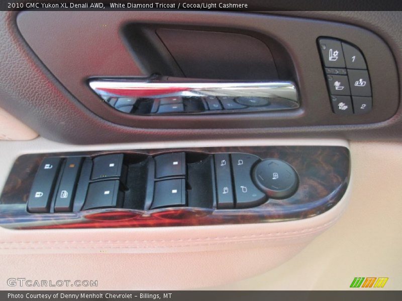 White Diamond Tricoat / Cocoa/Light Cashmere 2010 GMC Yukon XL Denali AWD