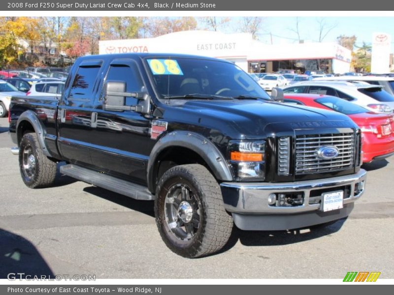 Black / Medium Stone 2008 Ford F250 Super Duty Lariat Crew Cab 4x4