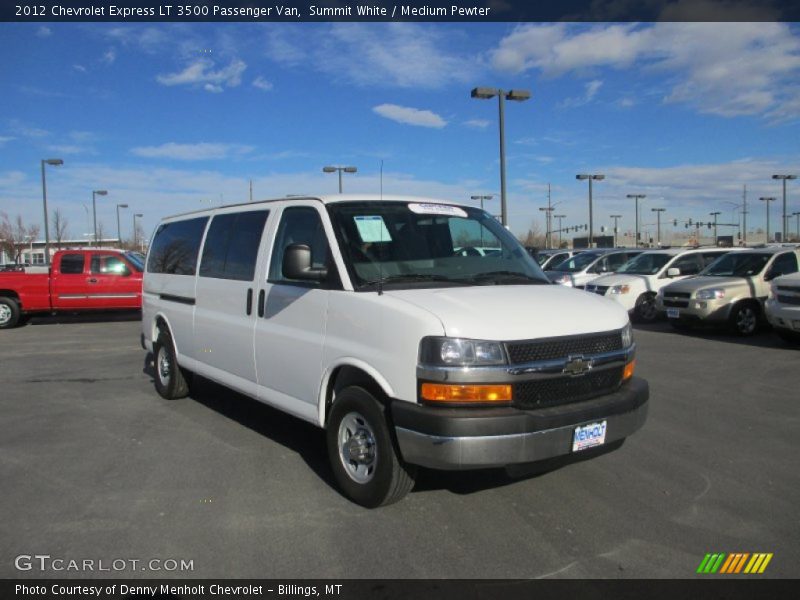 Summit White / Medium Pewter 2012 Chevrolet Express LT 3500 Passenger Van
