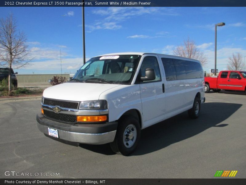 Summit White / Medium Pewter 2012 Chevrolet Express LT 3500 Passenger Van