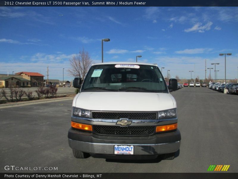 Summit White / Medium Pewter 2012 Chevrolet Express LT 3500 Passenger Van