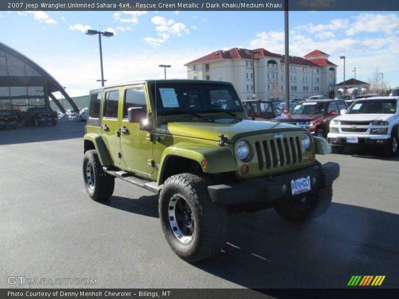 Rescue Green Metallic / Dark Khaki/Medium Khaki 2007 Jeep Wrangler Unlimited Sahara 4x4