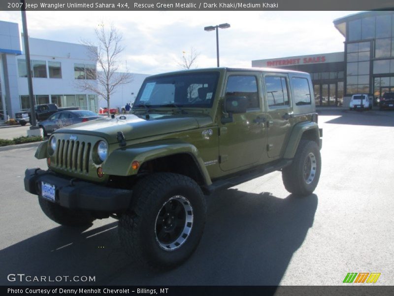Rescue Green Metallic / Dark Khaki/Medium Khaki 2007 Jeep Wrangler Unlimited Sahara 4x4