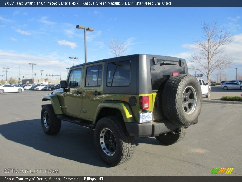 Rescue Green Metallic / Dark Khaki/Medium Khaki 2007 Jeep Wrangler Unlimited Sahara 4x4