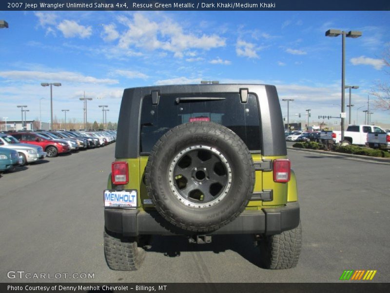 Rescue Green Metallic / Dark Khaki/Medium Khaki 2007 Jeep Wrangler Unlimited Sahara 4x4